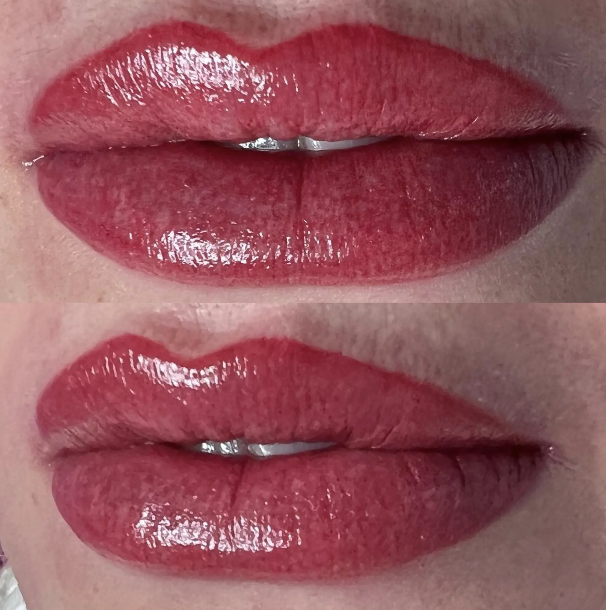 Brisbane lip blush results with bold lipstick