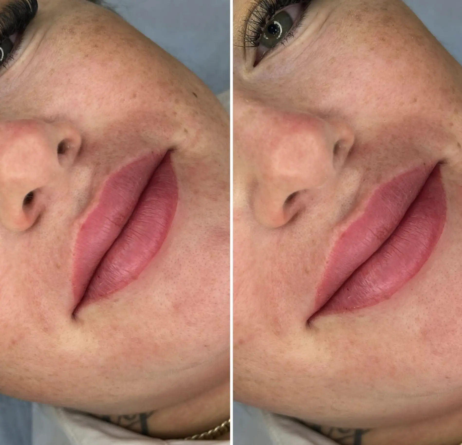 Lip tattoo healing chart for makeup use