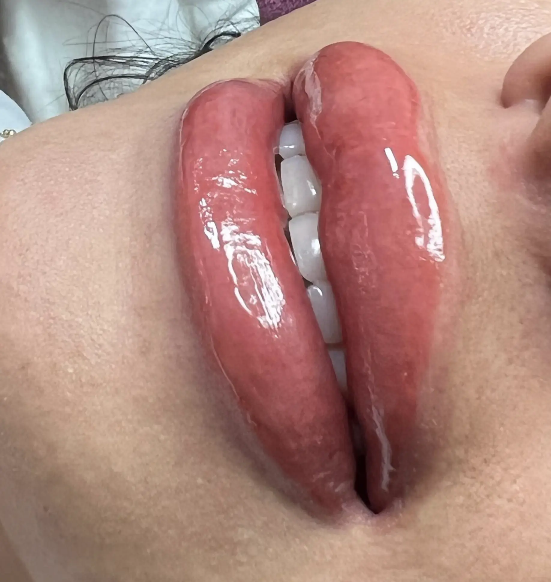 SPF lip balm for healed semi-permanent lips